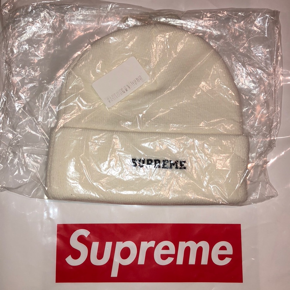 Supreme/ Timberland Beanie White